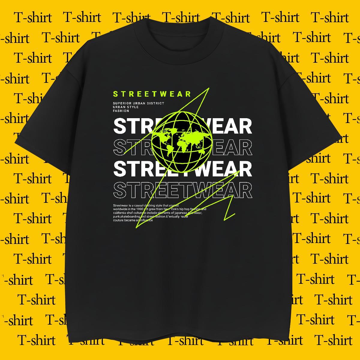 Soft Men Tshirts Street wear Hip Hop 230g Pure Cotton Oversized 4XL Breathable Short Sleeve earth T-Shirts DIY Tee Shirt