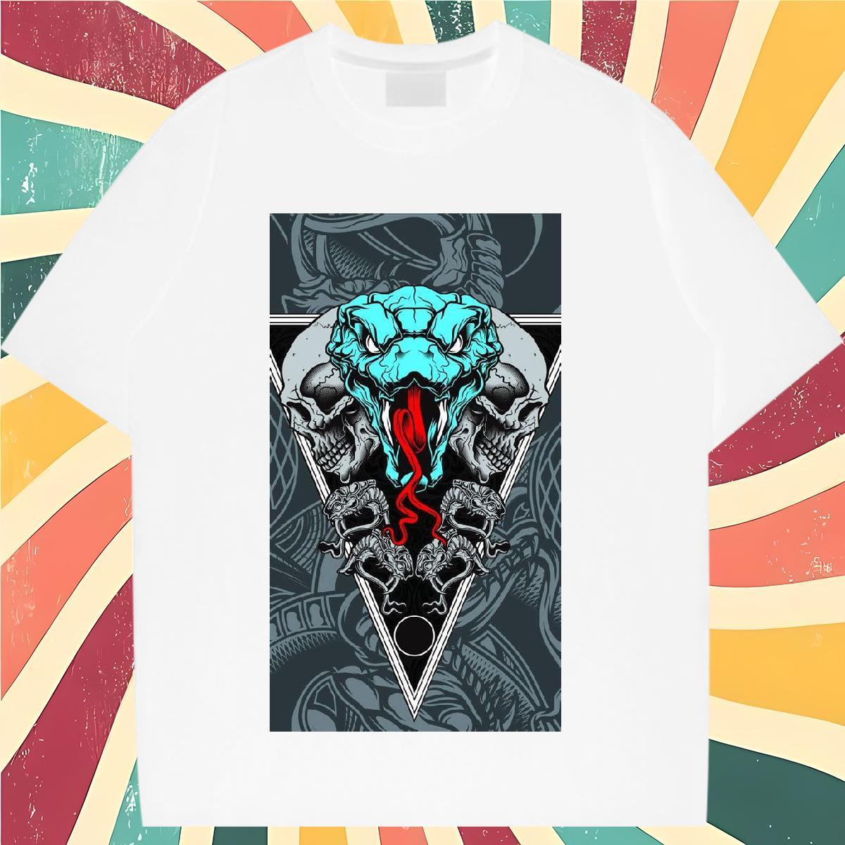 New Arrival T shirt O-Neck Short Sleeve 230g Cotton Unisex Tshirts White Plus Size snake Street Casual Designer Tops Tees