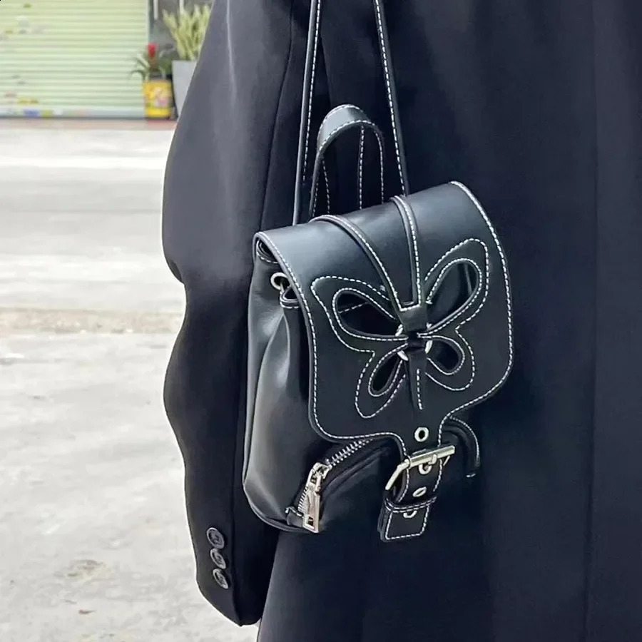 American retro hollow butterfly mini cute backpack niche n girl versatile small 240821