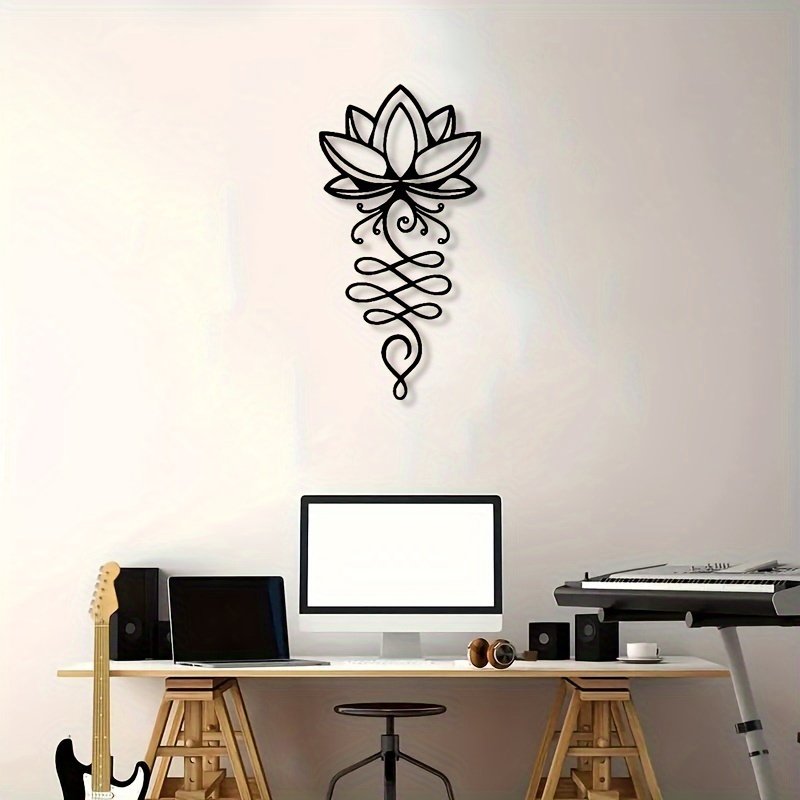 Home Decor Lotus Metal Wall Art Spiritual Metal Wall Decor Buddhist Symbols Wall