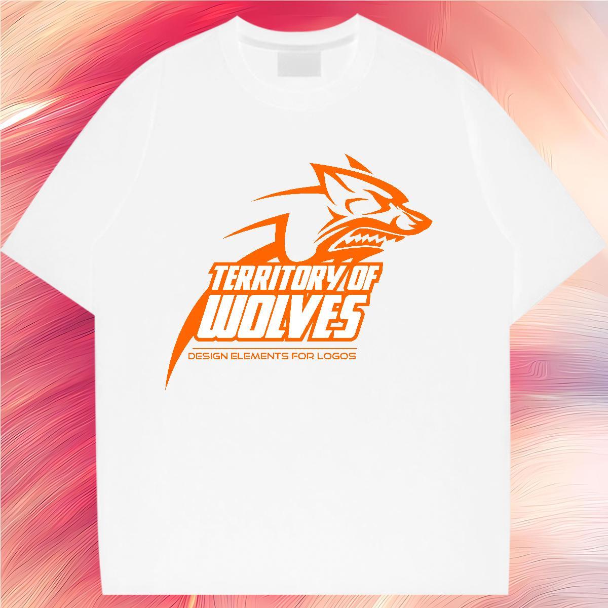 2024 Designer Women T Shirts O-Neck Short Sleeve 230g 100% Cotton Women Tees Customized wolf Home Outdoor Unisex Tee Shirt