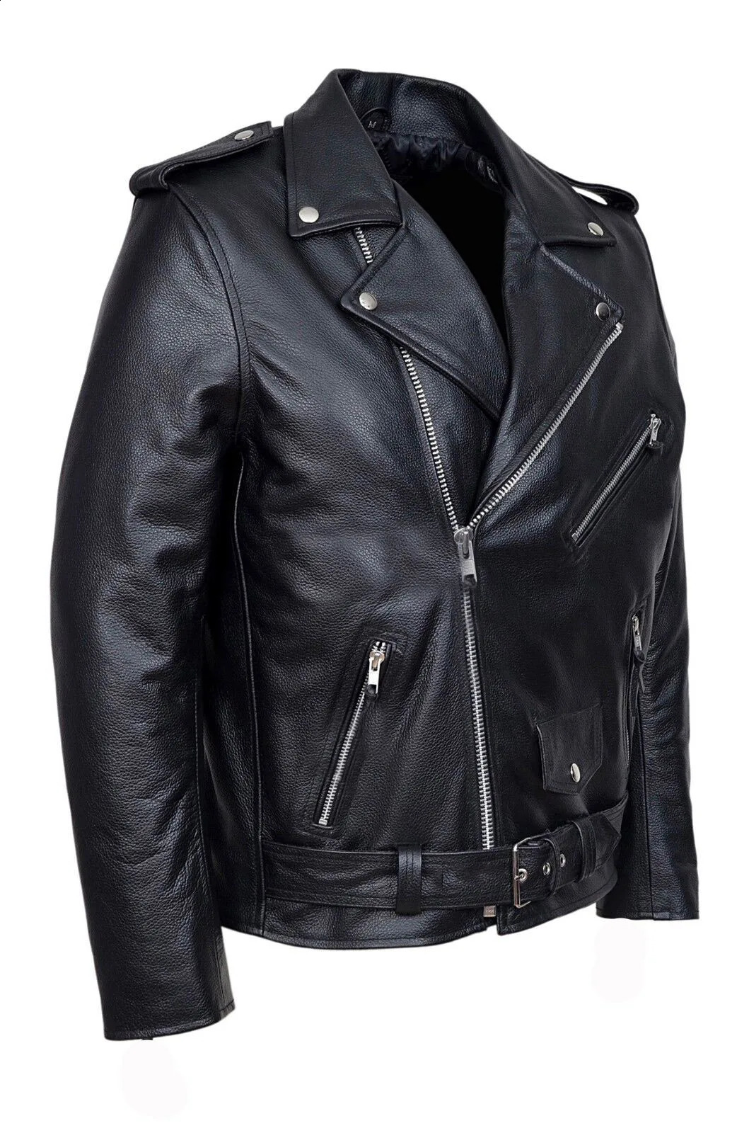 Men PU Leather Jacket Motorcycle Fashion Slim Fit Leather Coat 240822