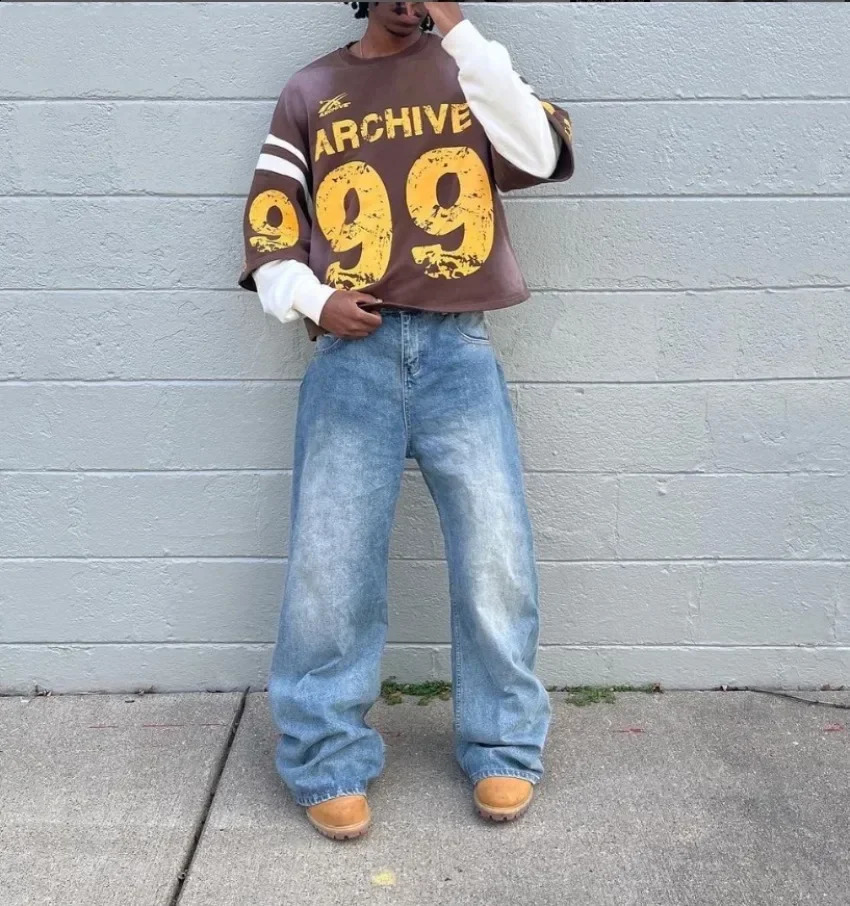 Y2K Sports Shirt Male Gothic American Oversize Pattern Shirt Harajuku Hip-Hop Street Sweatshirt For Men And Women Hoodies 240812