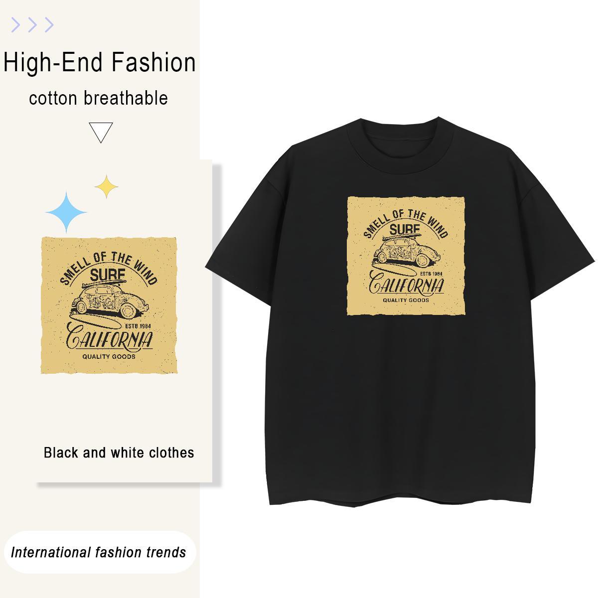Popular Tshirt for Man Woman Street 230g Cotton Oversized 3XL 4XL Breathable Short Sleeve car T Shirt For Man Classic Casual Clothings