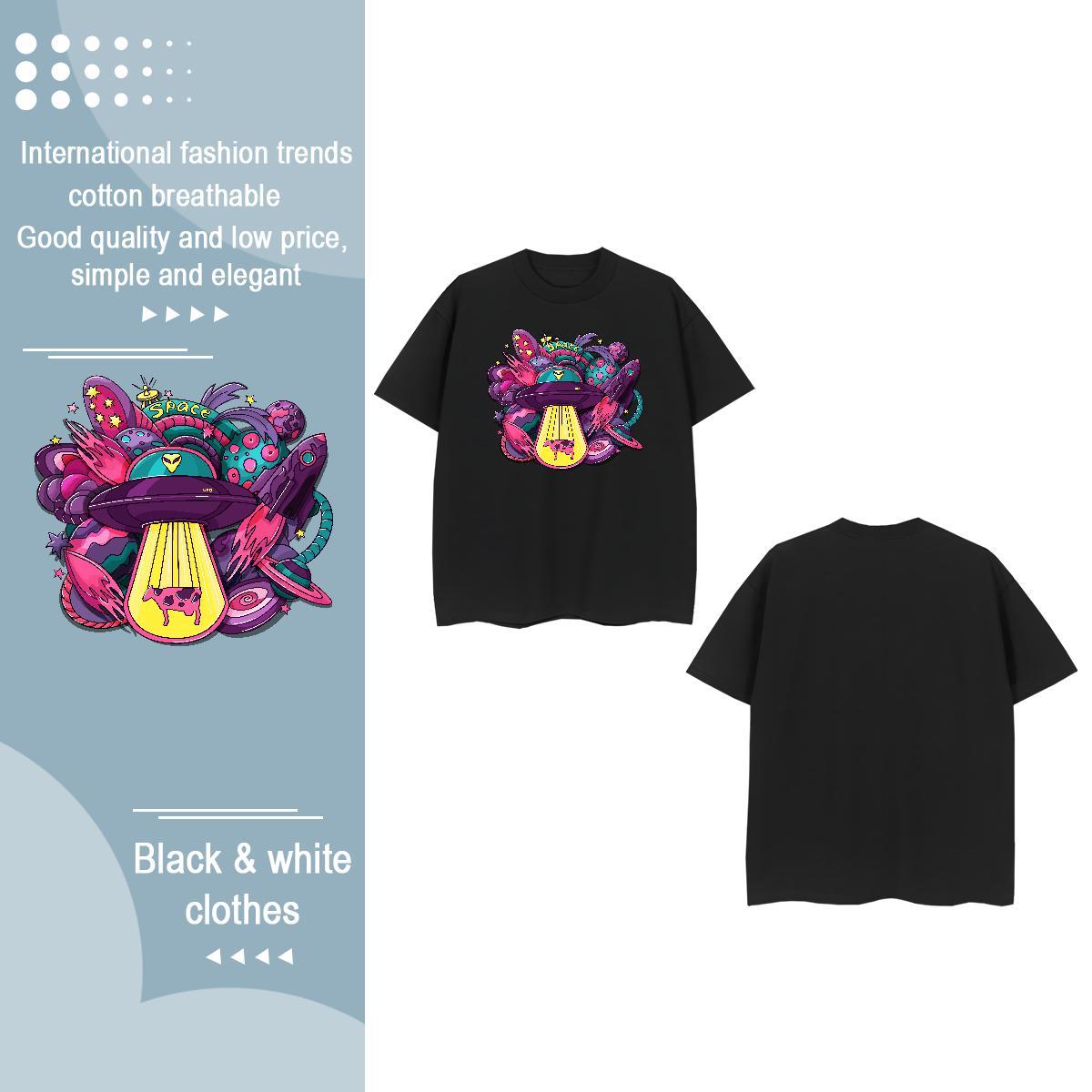 Fashion New T-Shirts for Women Comfortable 230g Cotton Woman Tshirt White Plus Size ET Casual Beach Female Tops