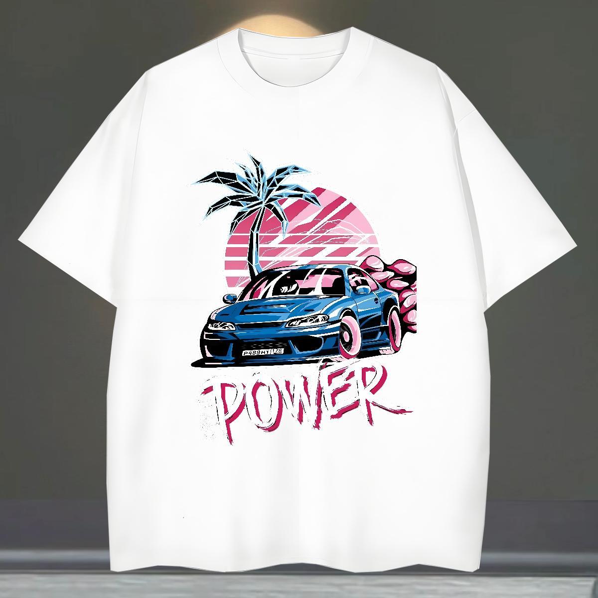 Soft Tshirts Home Outdoor 100% Cotton 230g Customized Print Short Sleeve Soft car T Shirts Men Casual New Tops Tees