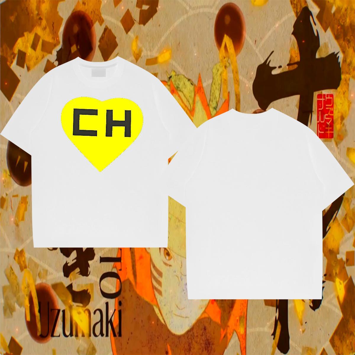 Brand Men Tshirts Daily Wear 230g Pure Cotton DIY Anime Breathable letter T shirt New Clothes