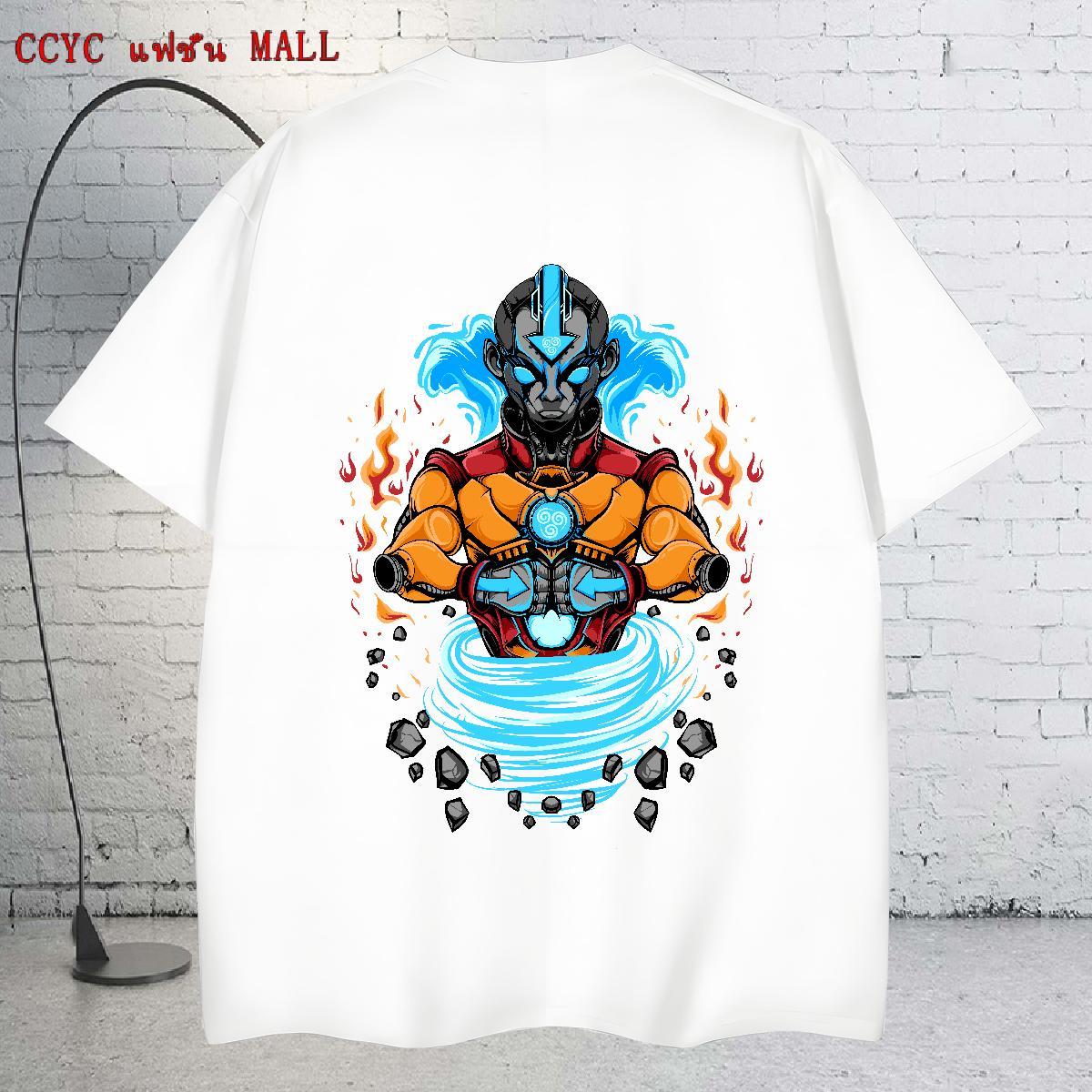 Free Shipping Men Tees Anime Printing Street 230g Pure Cotton DIY Short Sleeve O-Neck ET Men T Shirts Fashion Clothes