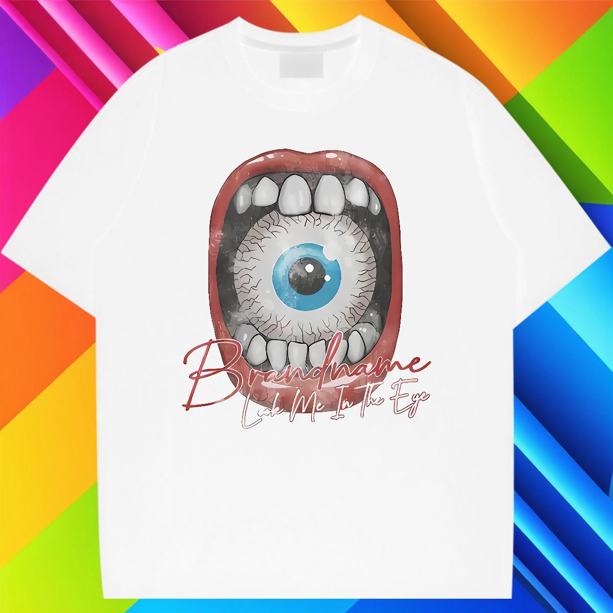 Free Shipping mouth T Shirts Men Outdoor Couples T Shirts 230g 100% Cotton 2024 Summer O Neck Short Sleeves Custom Printing Tees Shirts