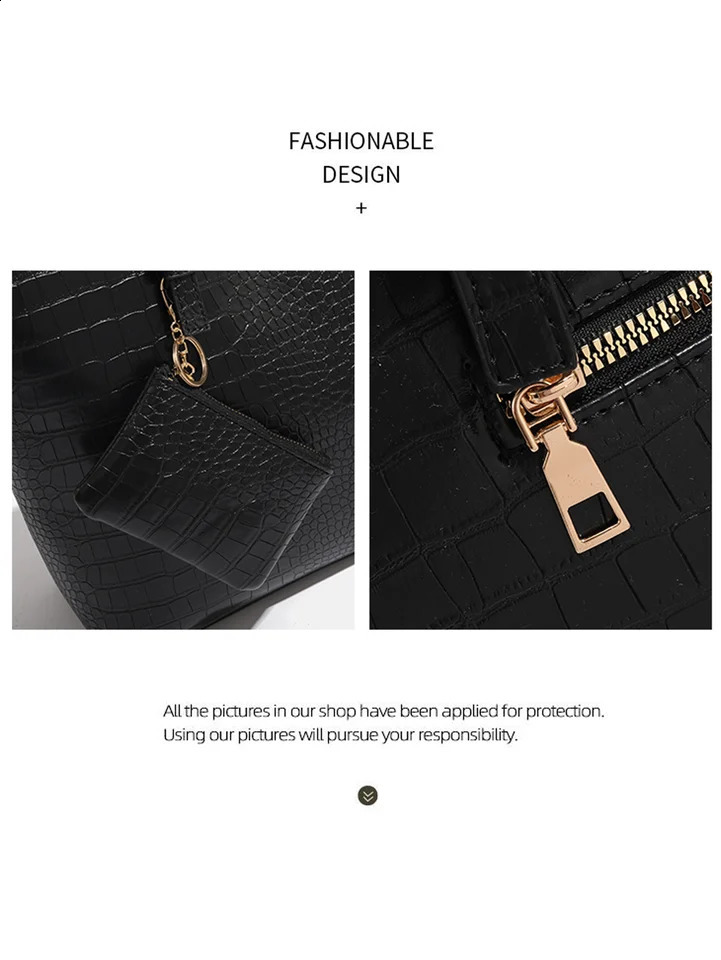 2024 Premium Handbag with Pattern Commuting Shoulder Bag Large Capacity Tote Fashion Womens 240821