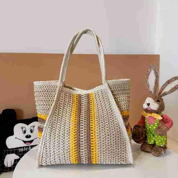 Totes Wholesale Straw Bag For Women 2024 Beach Seaside Holiday Single Room Large Capacity Woven Commuter Tote