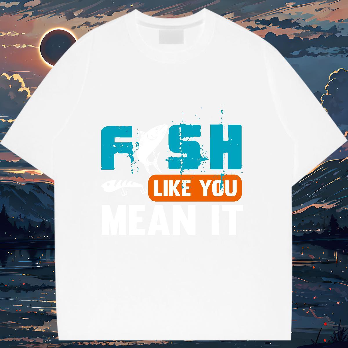 Female Lady T shirt 230g 100% Cotton fish Sports Street Wear T Shirt For Woman Crew Neck Cartoon Printing L-4XL Polos