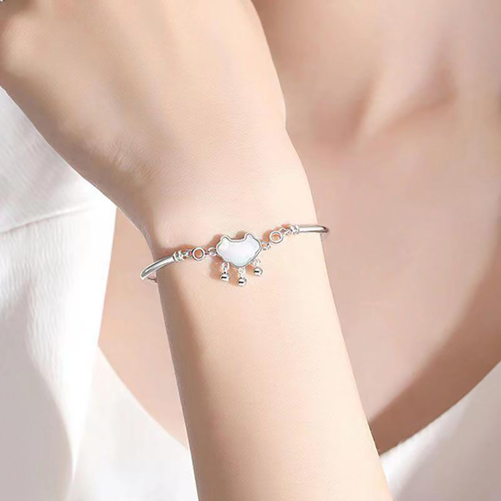 Lifetime Lock Love White Beimu Ruyi Ping An Lock Bracelet for Women Long Life Lock Bracelet