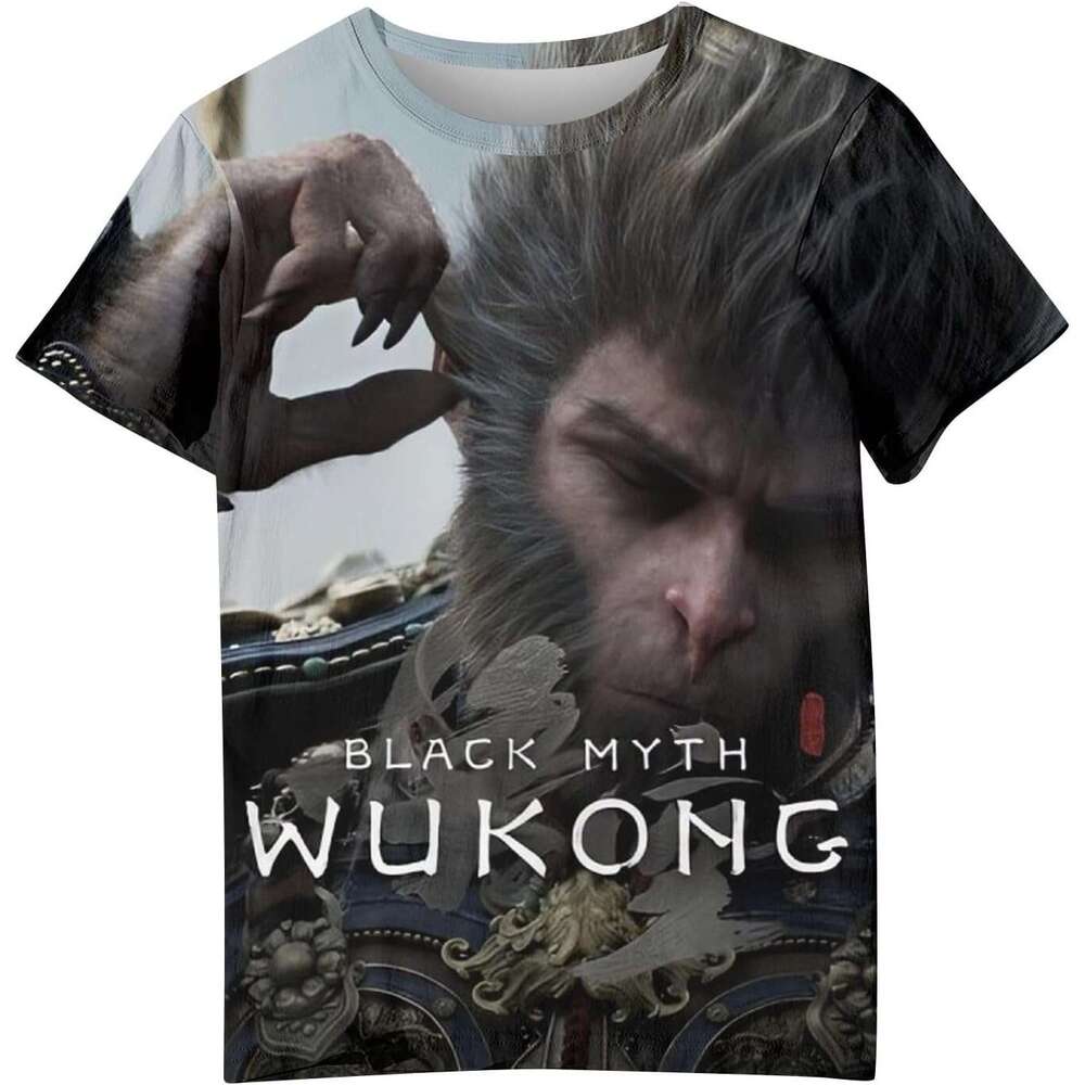 2025S Fashion Designer Mens T Shirt Black Myth Wukong T Shirt Round Neck Sleeve Design Shirts Tshirt Graphic Tee Casual Tops Summer Clothes Short Slee