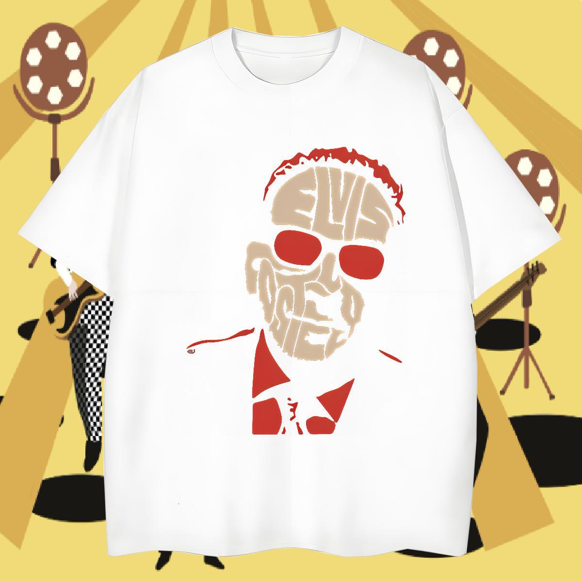 2024 Summer man Couples T Shirts 230g Pure Cotton T Shirts Men Plus Size Cartoon Summer Casual Short Sleeve O-Neck Popular Tops