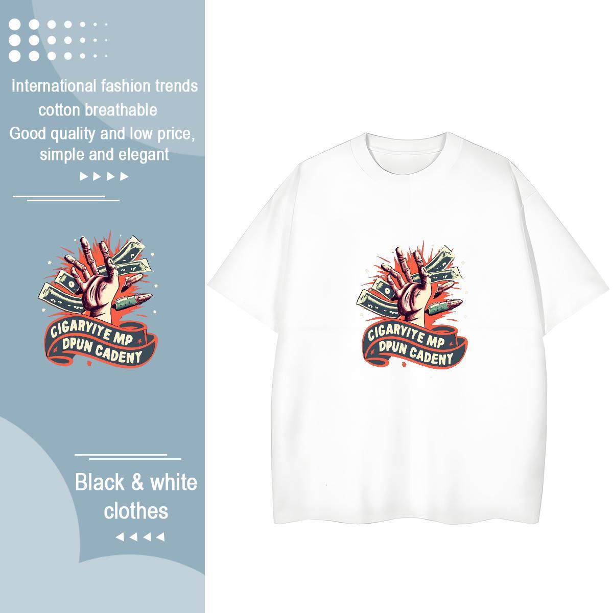 Factory Direct Womens T Shirts 230g Cotton Comfortable Beach skull Lady T shirt Soft Customized Top Shirts