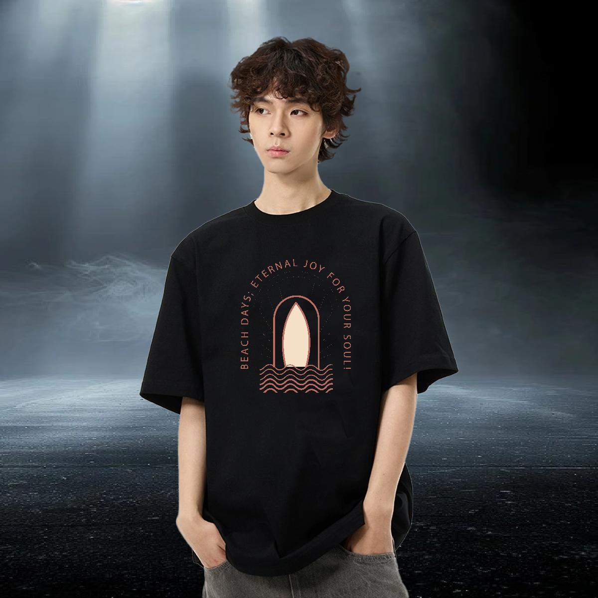 TOP Quality Couples T Shirts Street wear Hip Hop 230g Pure Cotton Customized O Neck Short Sleeves letter T-Shirts DIY Customized Top Tees
