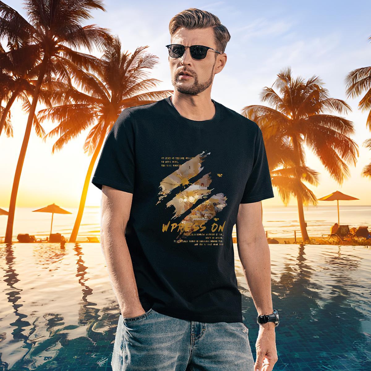 Designer Men Tops Tees 230g Pure Cotton Street painting Breathable Short Sleeve Man T Shirts TOP Quality Black Oversized Polos