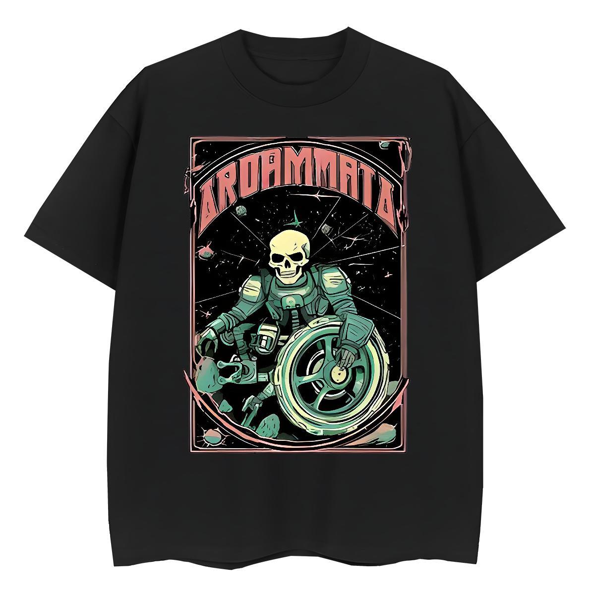 Stylist Womens T Shirts 230g Cotton Breathable Hip Hop Street skull Tshirt for Man Woman Soft Custom Printing Wear