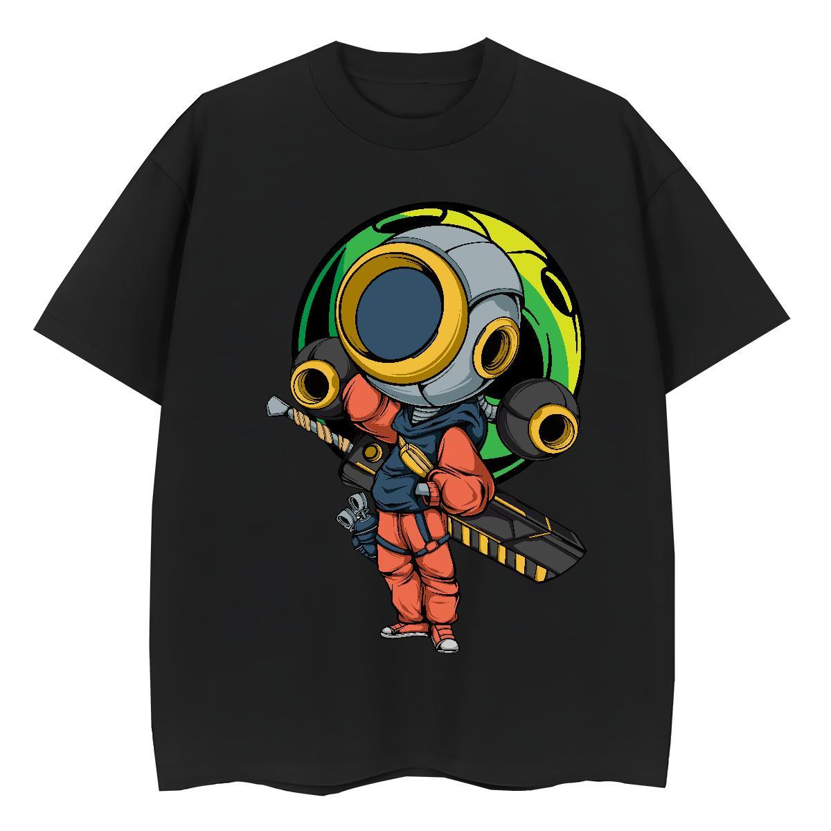 Factory Direct T-Shirts Breathable Soft 100% Cotton 230g Unisex Tshirts Cartoon Anime ET Home Outdoor Female Clothes