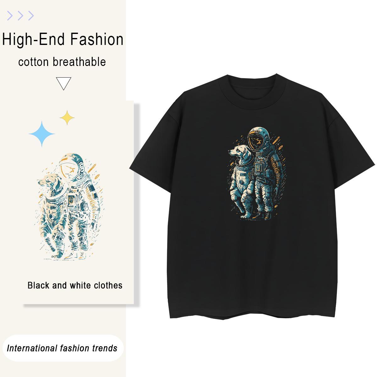 Soft Woman Tshirt 100% Cotton 230g universe Sports Street Wear Woman T Shirts Breathable Oversized L-4XL Tops Tees