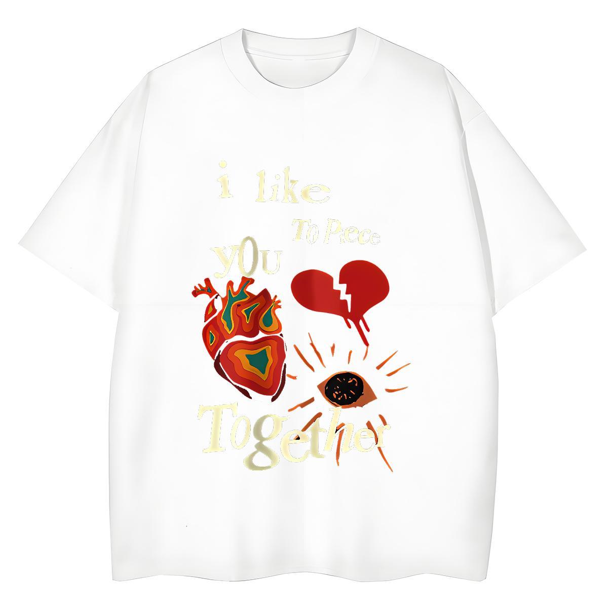 Designer Nice Couples T Shirts 230g 100% Cotton letter Daily Wear Woman T Shirts Breathable Oversized L-4XL Tops