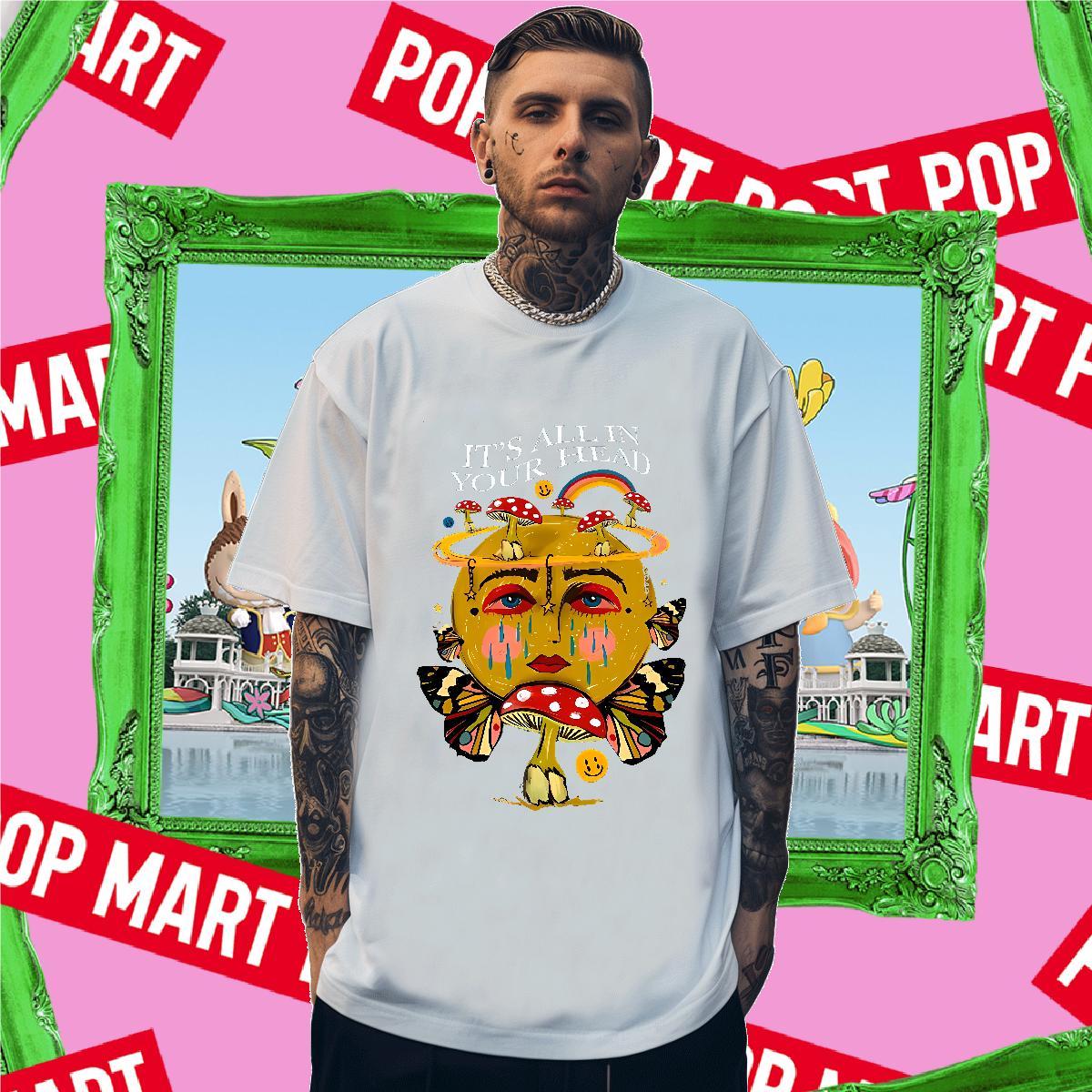 DIY Customized mushroom Couples T Shirts 230g Cotton Man T Shirts Custom Printing Anime Printing Street Breathable Soft Classic Polos