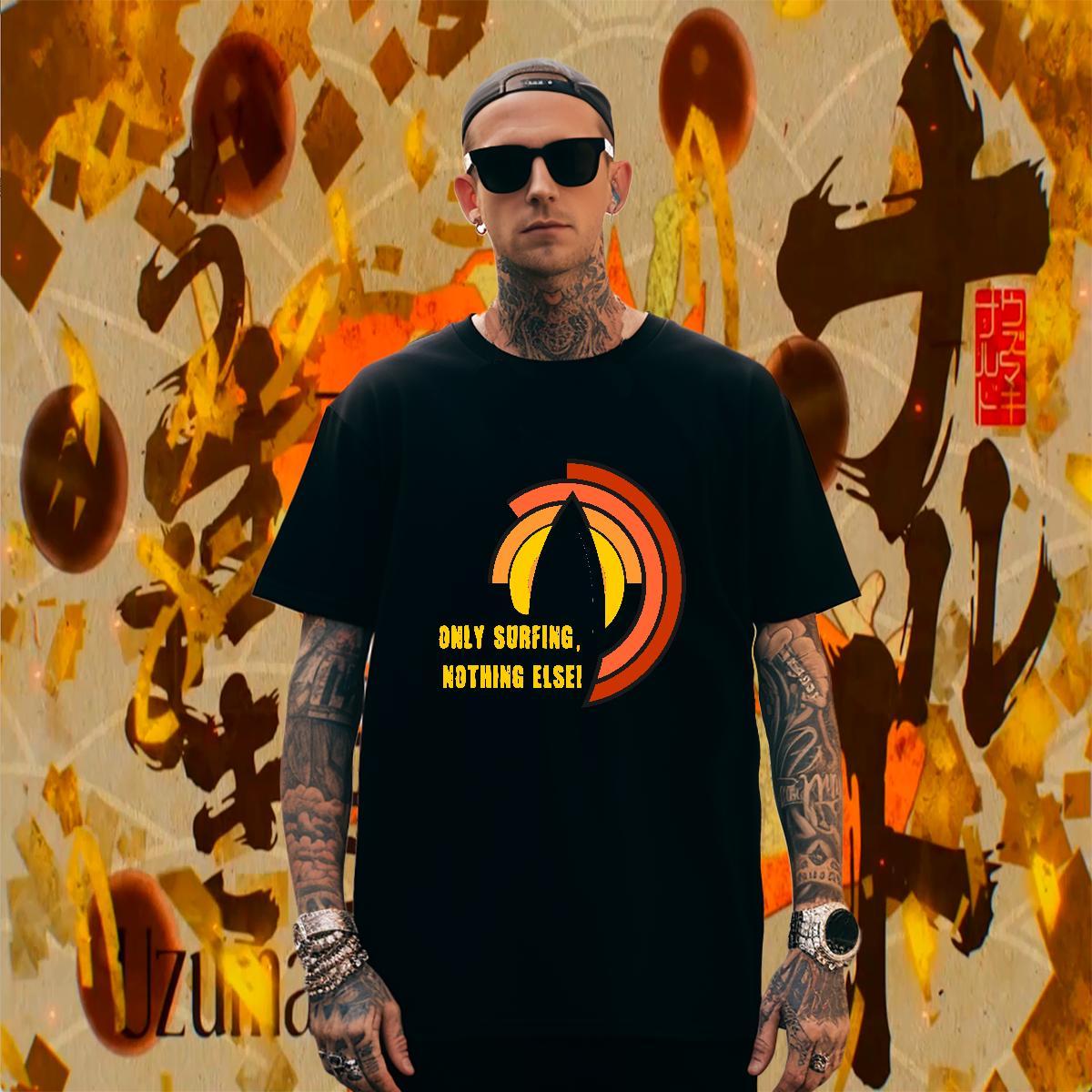 Soft Mens Tshirts Hip Hop Street 230g Cotton Oversized 3XL 4XL Breathable wave T Shirts Men Fashion Designer Clothes