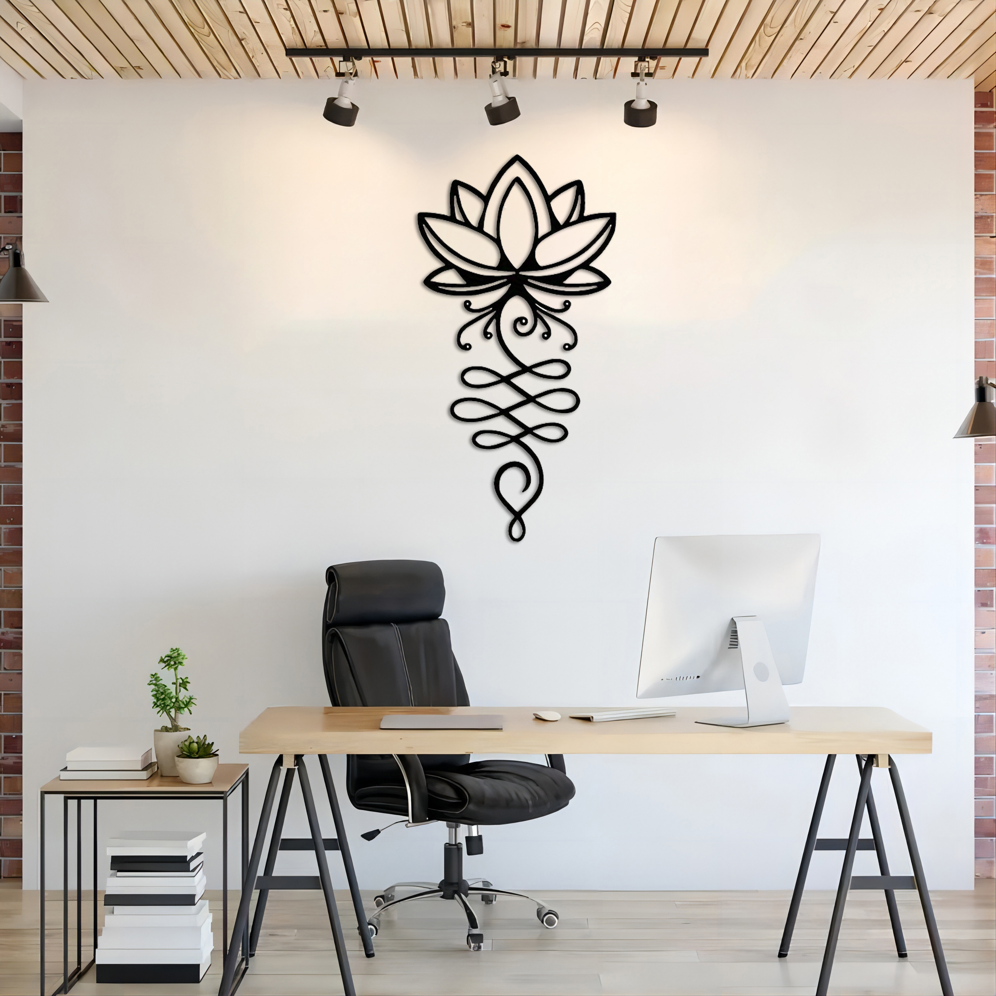 Home Decor Lotus Metal Wall Art Spiritual Metal Wall Decor Buddhist Symbols Wall