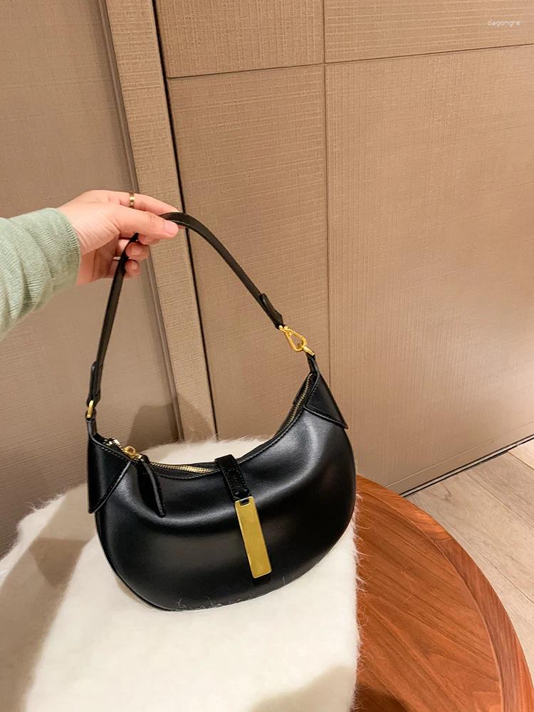 3 Totes Light Half Moon Bags For Women Textured Brown Lady Commuter Shoulder Bag 2024 Autumn Daily Handbags 4