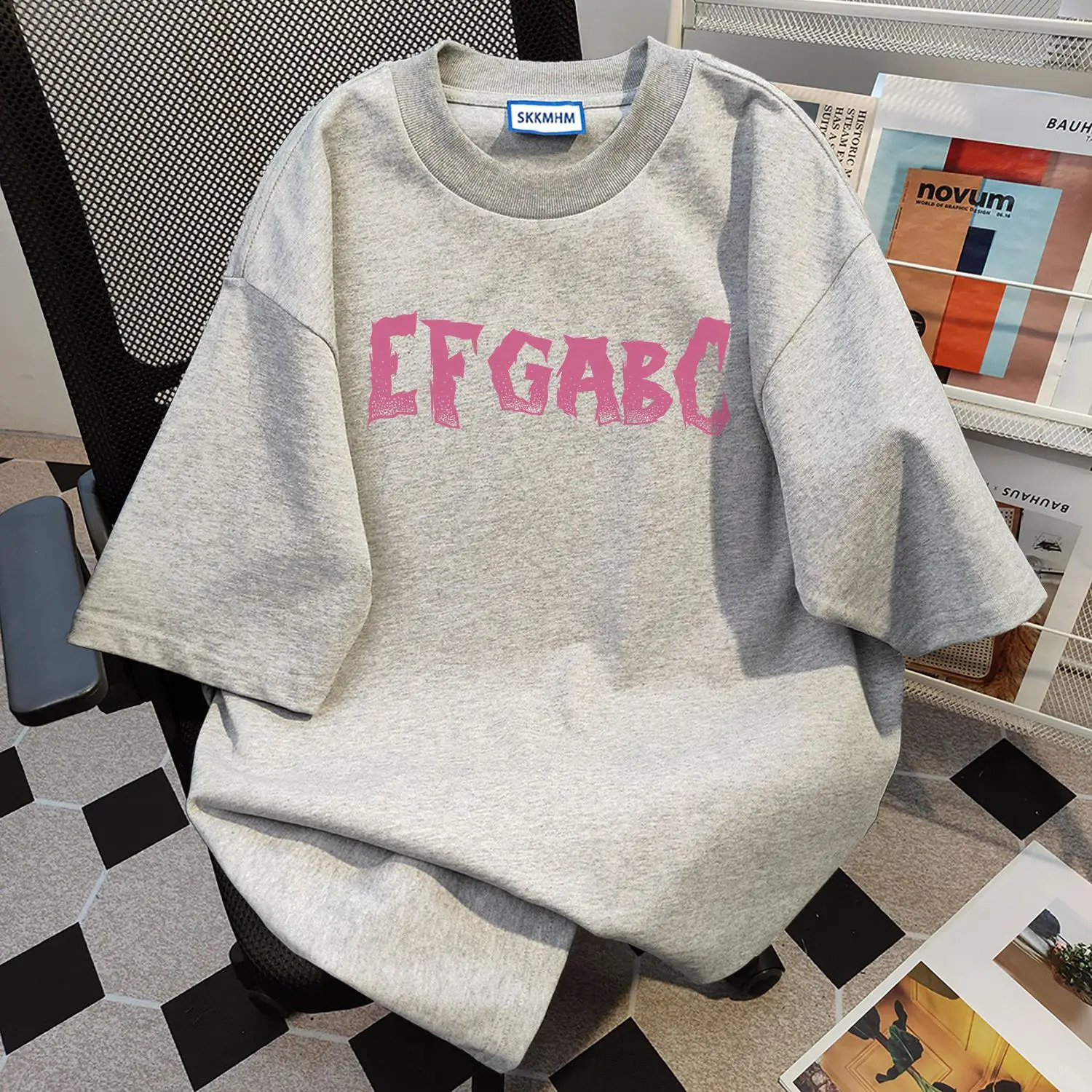 Summer Trends for Men and Women in the United States Hip Hop Personalized Letter Printing Round Neck Short Sleeve Couples Loose Casual Tshirt y2k 2408