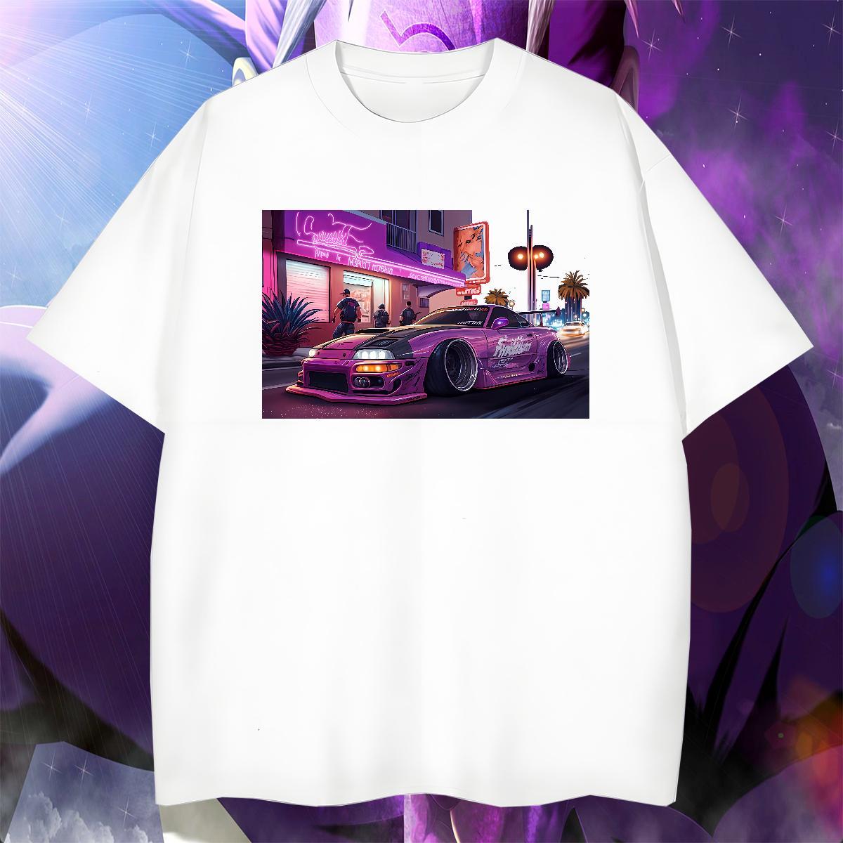 Loose car T-Shirts Outdoor Mens Tshirts 230g 100% Cotton Free Shipping Short Sleeve O-Neck Customized Print Clothings