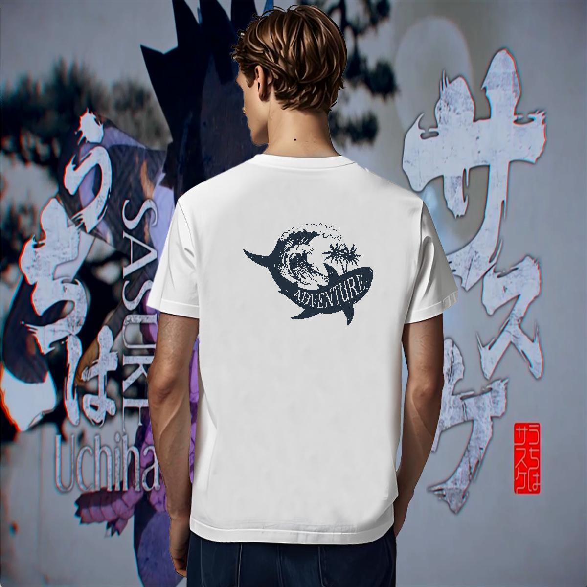 Designer Tshirt for Man Woman Hip Hop 230g Pure Cotton Anime Print Short Sleeve O-Neck sea wave Mens T Shirts Casual New Top Tees
