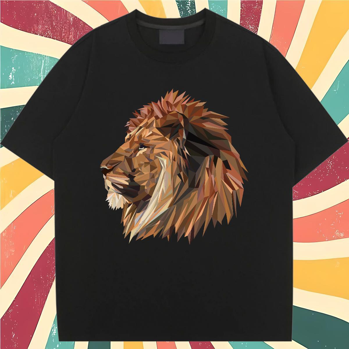 Stylist T-Shirts for Women Breathable Soft 230g Pure Cotton Lady T shirt Cartoon Anime lion Summer Casual High quality Tee Shirt