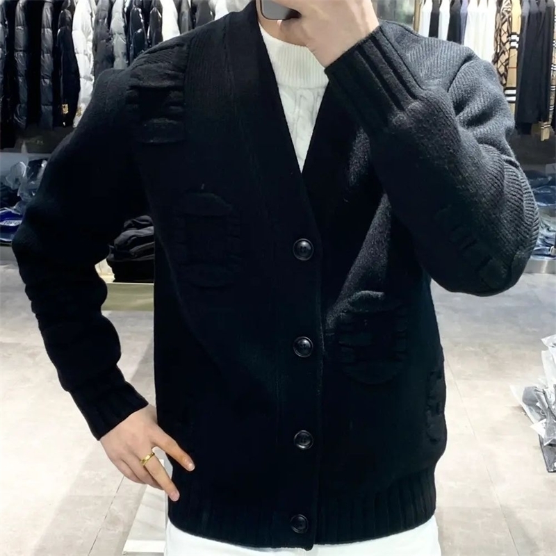 Mens Sweater Fashion All-match Trend Letter Embroidered Printed Sweater High-end Sweater 240821