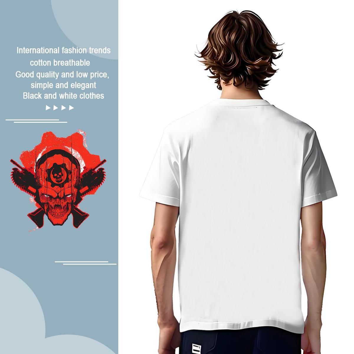 Designer Fashion skull Tshirt for Man Woman 230g Pure Cotton T Shirt For Man Custom Anime Beach Breathable Short Sleeve Unisex Top Tees