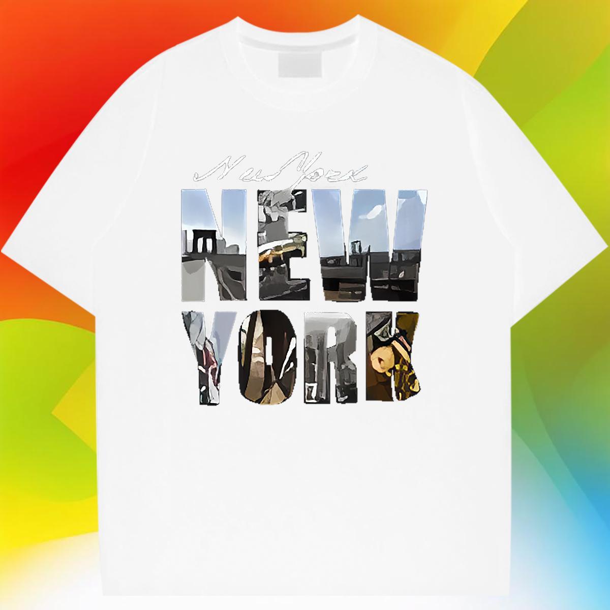 Brand Men Tshirts Casual Daily Wear 230g Cotton DIY Printed Breathable New York T-Shirts Wholesale Tee Shirt