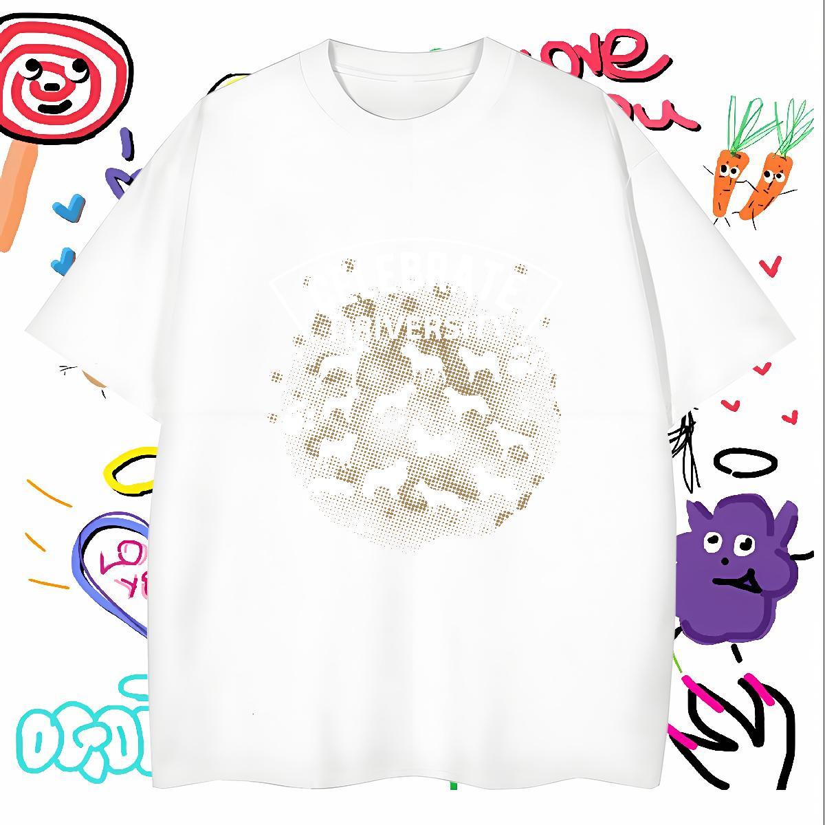 Brand Celebrate driversity T-Shirts Sport Men Clothes T-Shirt 230g Pure Cotton Fashion Designer Breathable Crew Neck Asian Size Tees