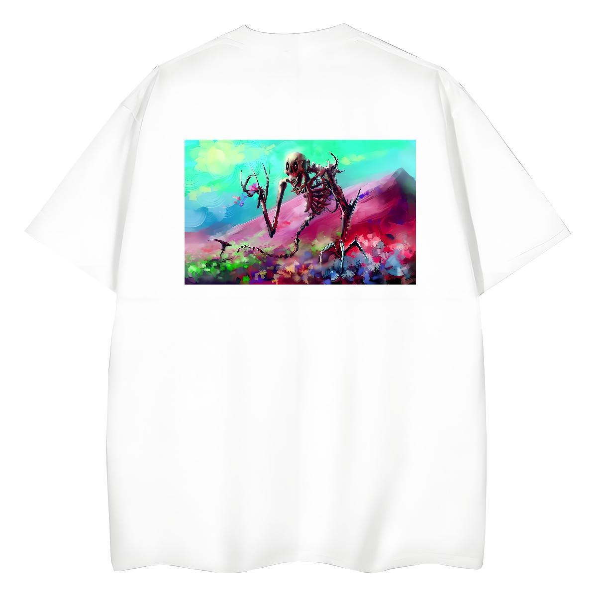 2024 Women T Shirts 230g Pure Cotton O-Neck Short Sleeve Home Outdoor mountain Tshirt for Man Woman Soft Custom Print Plus Size Tops Tees