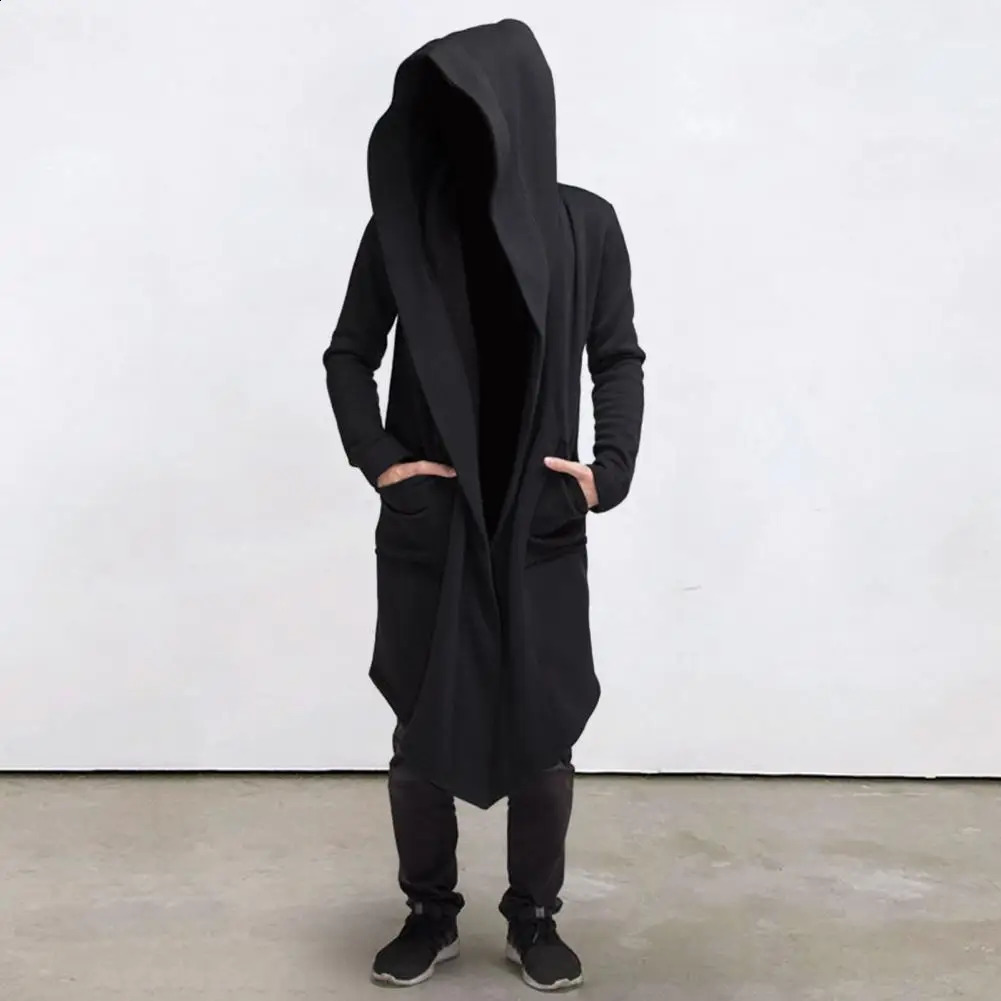 Winter Clothing Fashionable Mens Winter Windbreaker Stylish Hooded Long Coat for Cold-proof Comfort Ideal for Autumn Winter 240822