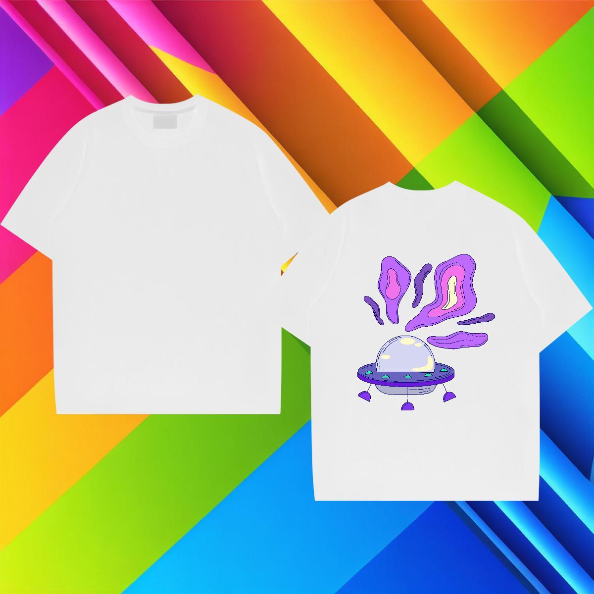 TOP Quality Mens T Shirts 230g 100% Cotton ET Sports Casual Graphic Short Sleeve Soft Men Tshirts Customized Tees Shirts