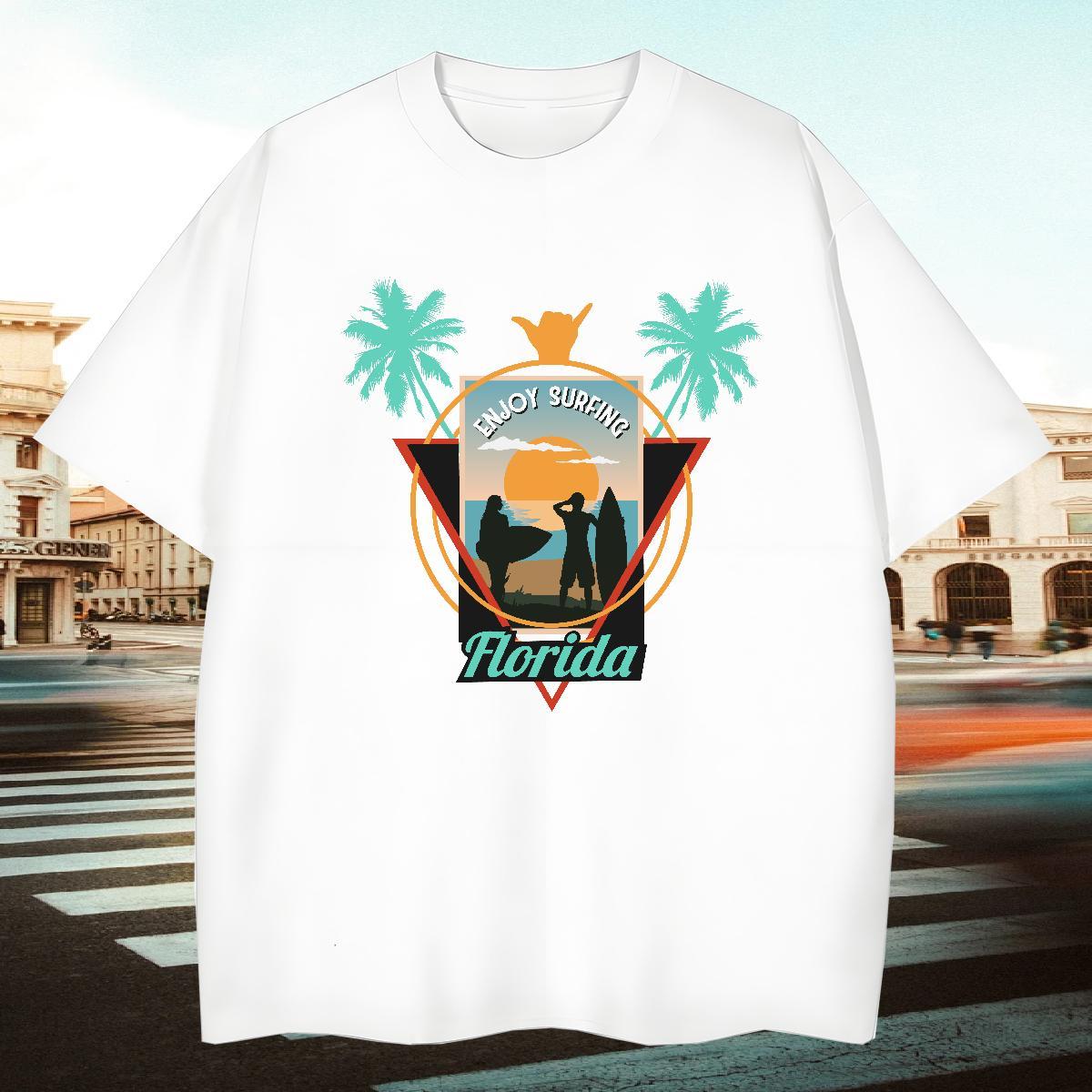 Cool Design Mens Tshirts Casual Beach 100% Cotton 230g Custom Anime Breathable sea Mens T Shirts 2024 New Wear
