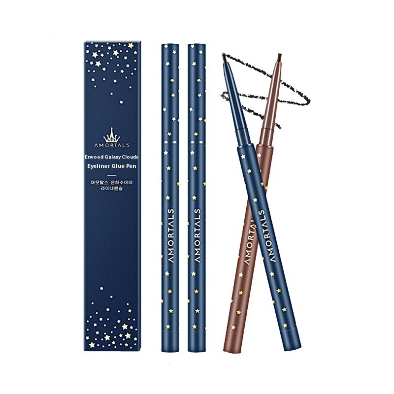 Waterproof Ernuulo Eyeliner Gel Pen with Ultrafine Tip - Longlasting Anti-Smudge Brown Shade