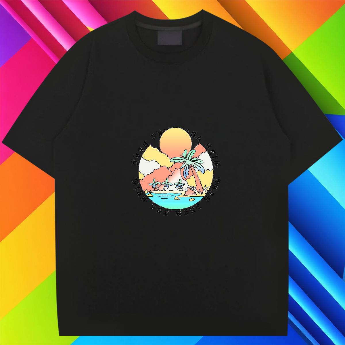 Cool Men Tops Tees Sport 100% Cotton 230g Black Oversized Breathable Short Sleeve beach Men T Shirts Fashion Top Tees
