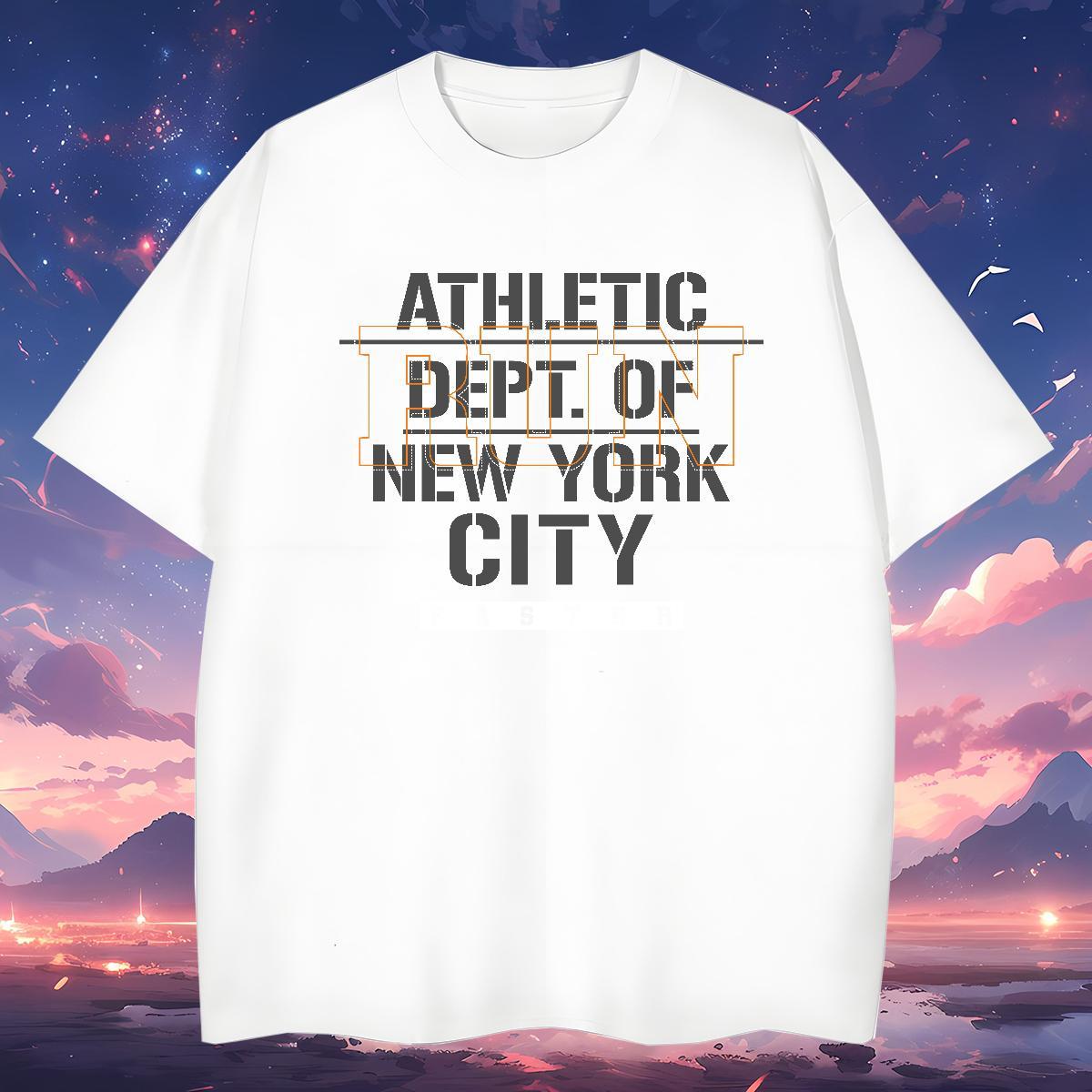 Designer NEW YORK Men T Shirts Sport Men Clothes T-Shirt 230g Pure Cotton New Arrival Round Neck Short Sleeve Custom Cartoon Wear