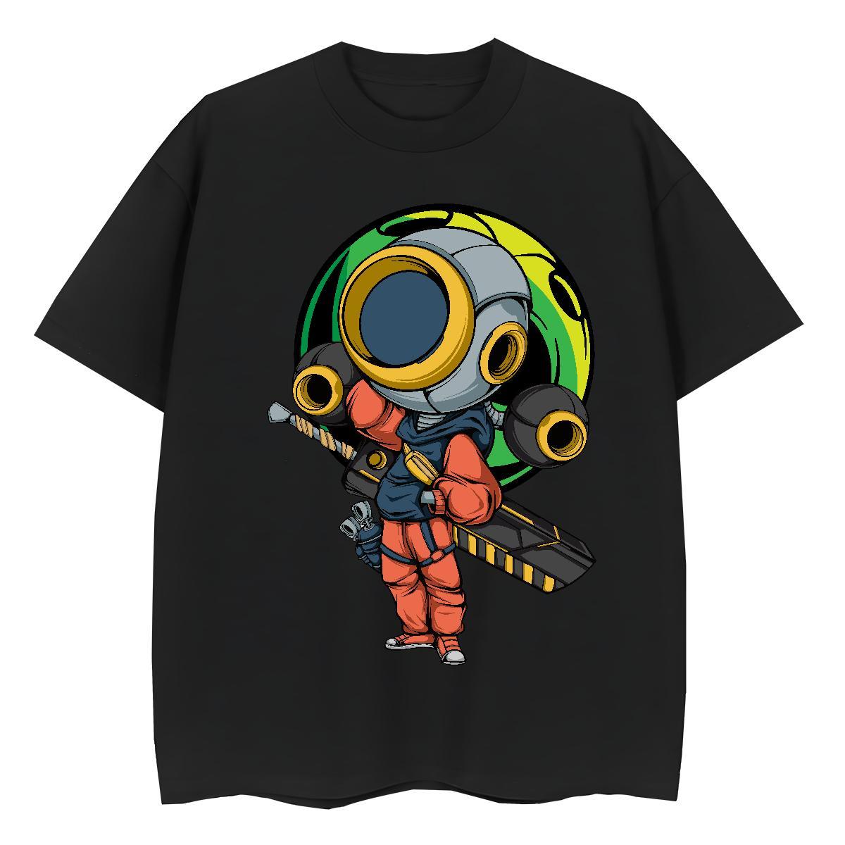 Factory Direct T-Shirts Breathable Soft 100% Cotton 230g Unisex Tshirts Cartoon Anime ET Home Outdoor Female Clothes