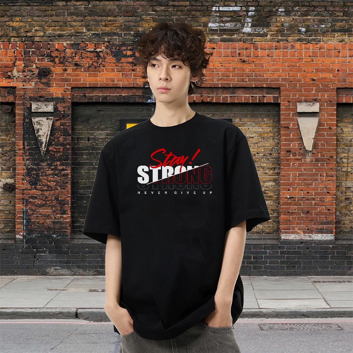 Loose Men Tops Tees High Street Hip Hop 230g 100% Cotton Anime Breathable Short Sleeve letter T shirt Free Shipping Tops Shirt