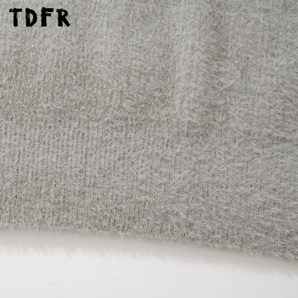 Jacquard Mohair sweater mens autumn casual loose crew collar long sleeved knitted floral 240821