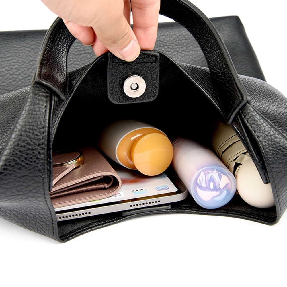 Hobo Women PU New Leather Adjustable Strap Shoulder Solid Crossbody Bag Slouchy Tote Purse for Travel Commuting 240822