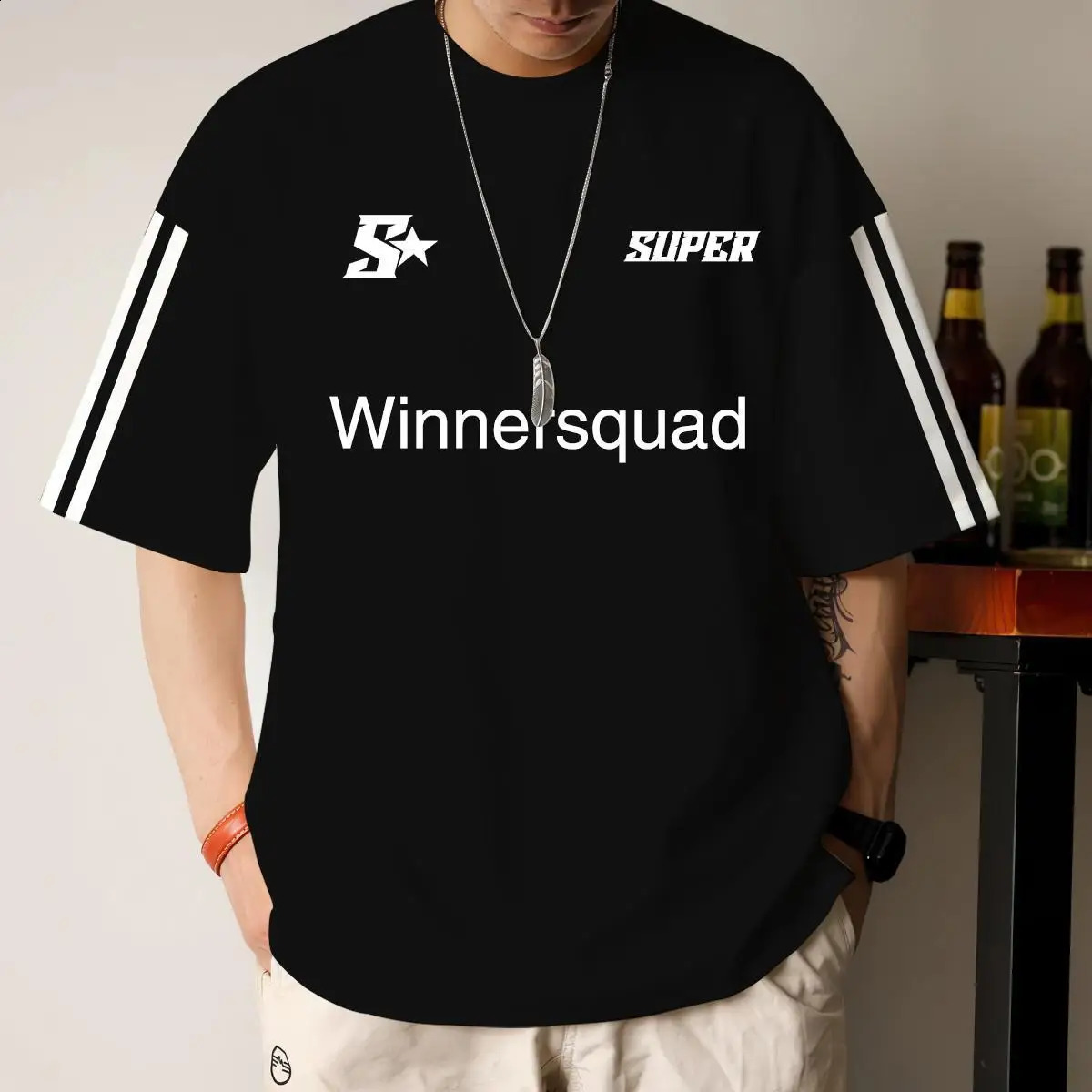 Large mens Tshirt Korean digital jersey short sleeved shirt 3D printed Oneck loose hiphop streetwear 240822
